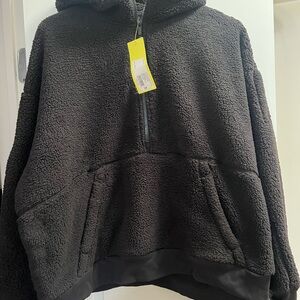 NEW. All in Motion Black Sherpa Jacket